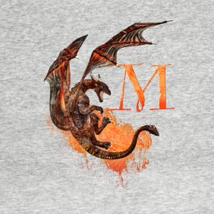 Drachen Buchstabe M T-Shirt